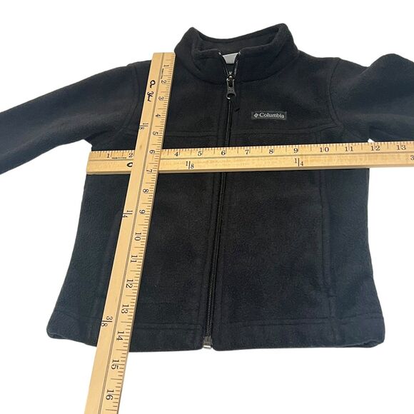 Columbia Kids Black Fleece Jacket Full Zip Mock Neck Size 3T Toddler Coat - Picture 5 of 9